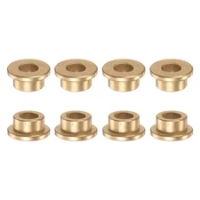 8pcs Flange Bearing Sleeve 10mm x 16mm x 10mm Bronze Self Lubricating Bushings