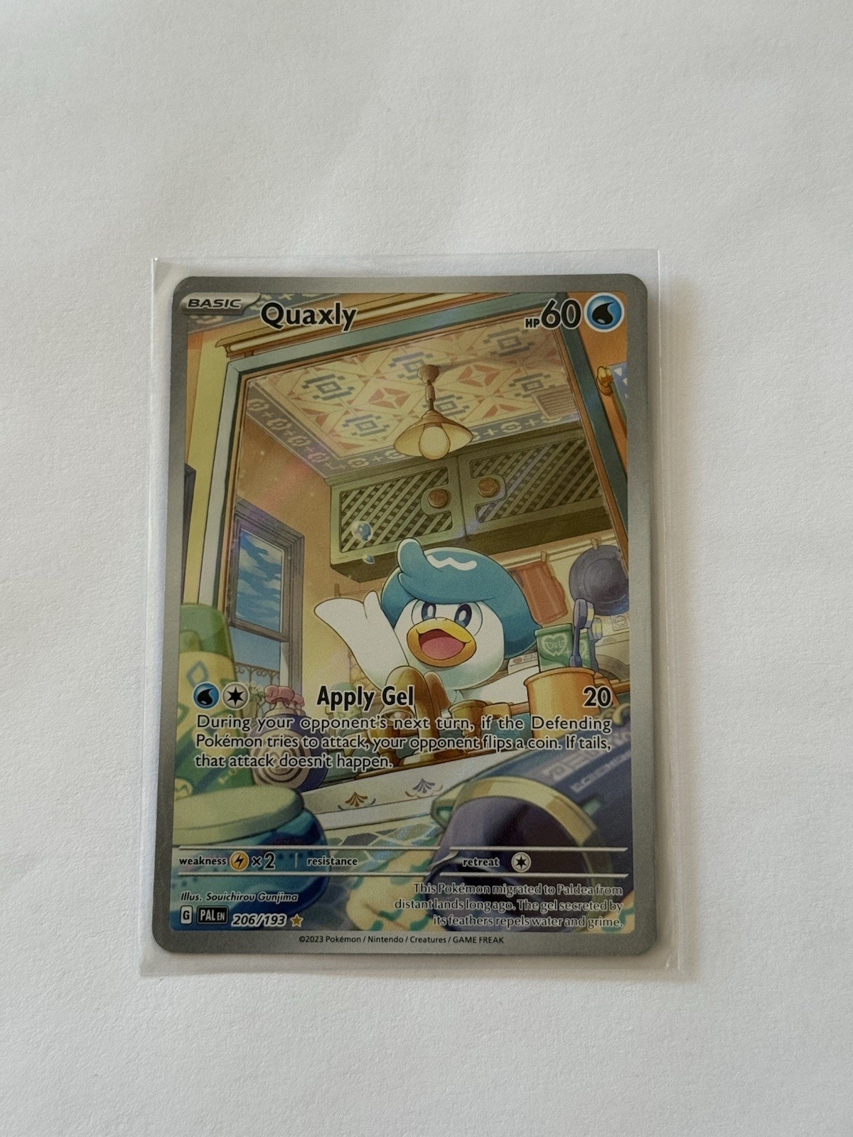 Pokemon TCG Quaxly 206/193 Illustration Rare Scarlet & Violet Paldea Evolved NM