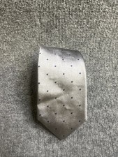 Vintage Brooks Brothers Makers XL Mens Silk Polka Dot Gray Blue Striped USA