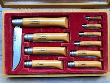 Ancien Couteau "OPINEL LA MAIN COURONNÉE" COFFRET BOIS NEUF VINTAGE KNIFE MESSER