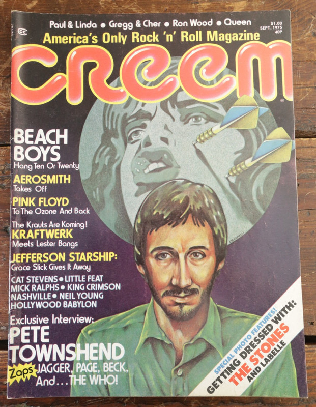 CREEM MAGAZINE VOL 7 NO 4 September 1975 BEACH BOYS Pete Townsend AEROSMITH