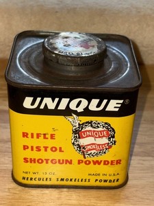 Hercules Unique  Rifle Powder Can 13 oz. EMPTY