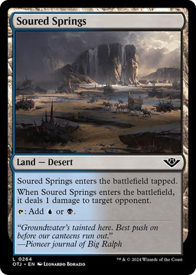 MTG Soured Springs [Outlaws of Thunder Junction] Foil Near Mint Magic