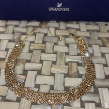 Swarovski FIT Choker Crystal NECKLACE Gold Plated 5364809 *Genuine* New