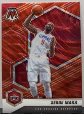 Serge Ibaka 2020-21 Panini Mosaic Red Wave Prizm #115 Clippers