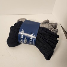 Dockers Men’s Sport Crew Socks 5 Pair Black Gray Toned Foot NOS VTG