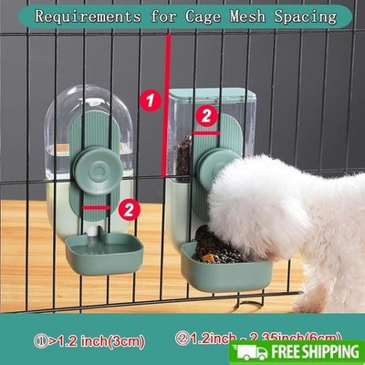 Hanging Automatic Food Water Dispenser Pets Bowl Gravity Rabbit Feeder Set