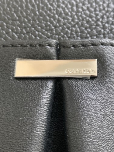 Calvin Klein Black Leather Medium Size Purse, H3AETYV3 Nickel, Unreleased, NWT - Bild 3 von 8