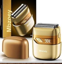 Mbzoey Travel Foil Shaver for Men, Gold, Cord...