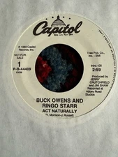 Buck Owens and Ringo Starr Act Naturally Promo Capitol P-B-44409 Beatles NM!