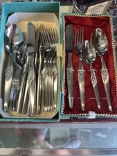 Silkema Rostfrei Germany Flatware Set Kitchen Dining Fork Spoons Knife For 6 Nos