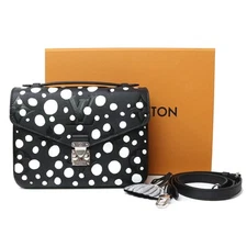 Louis Vuitton YK Metis MM Bag M46409 Black White Dot Crossbody Hand Auth LV New