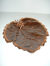 Centrotisch-Vassoio Weinblatt Mit Traube In Kupfer 20 Cm X 20 Cm