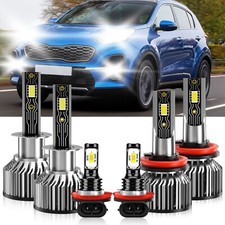 For Kia Sorento 2011-2013 6x Led Headlight Combo High Low Beam Fog Light Bulbs For Kia Sorento 2011-2013 6x Led Headlight Combo High Low Beam Fog Light Bulbs