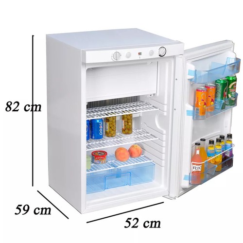 Smad 100L 3 Way 12V 220V Absorption Camper Fridge Motorhome RV Gas Freezer White - Picture 7 of 12