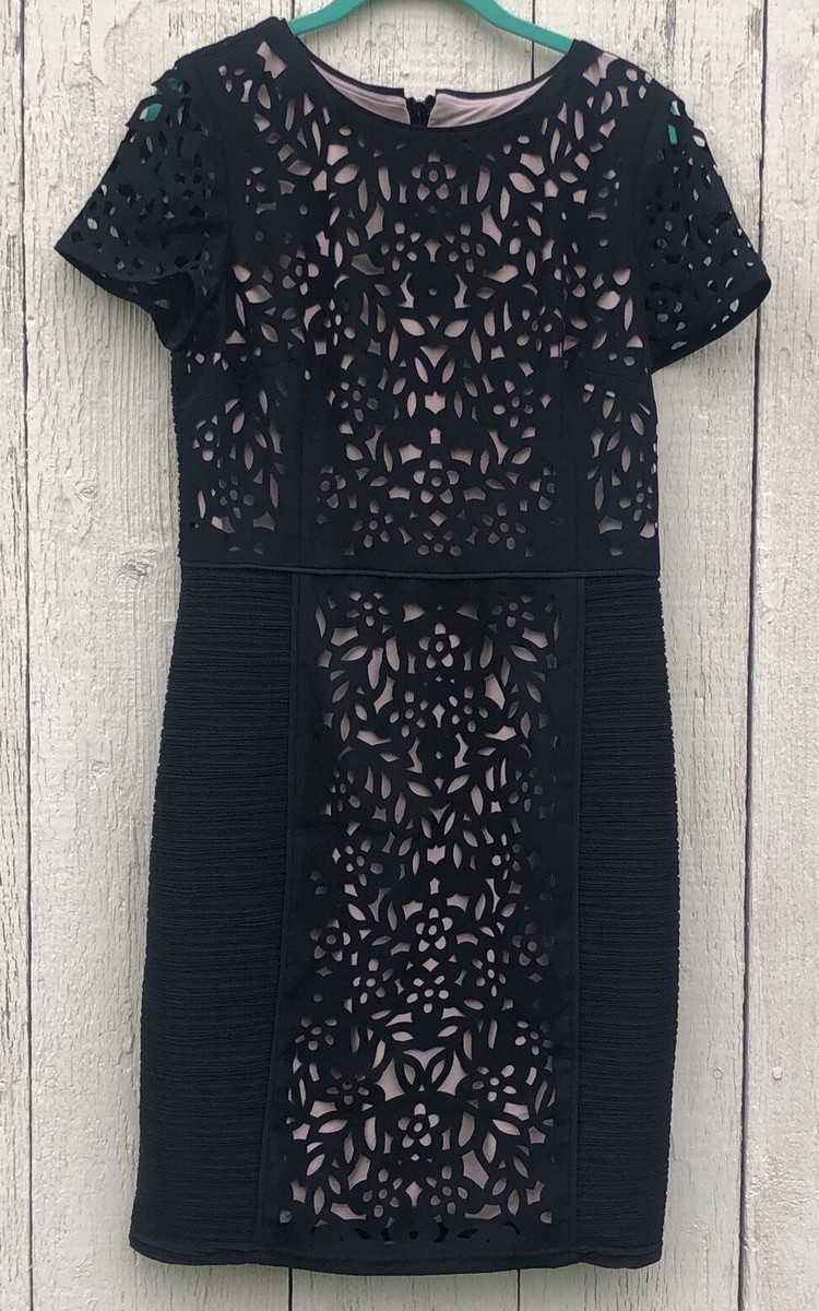 Maeve for Anthropologie Cut Out Black Dress Size 10 Lined