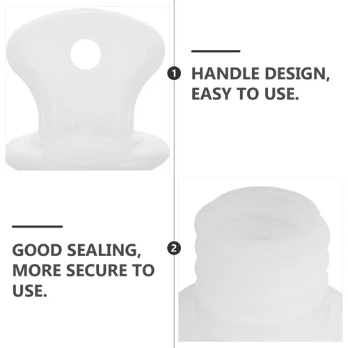 2pcs Hot Water Bottle Lid Replacement Long Cover Caps Stopper - Picture 8 of 10