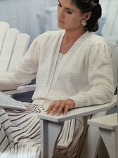 Vtg Sirdar 9309 DK Silky Knitting Pattern Women’s Cardigan Long Sleeve 30-44”