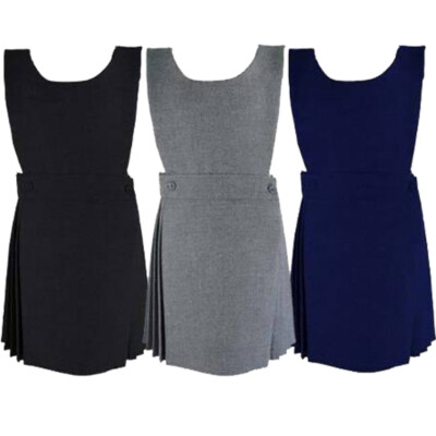 MÄDCHEN SCHULLLLÄTZCHEN STANGE PLISSIERT TOP SCHULE UNIFORM KLEID Alter 2 bis 18