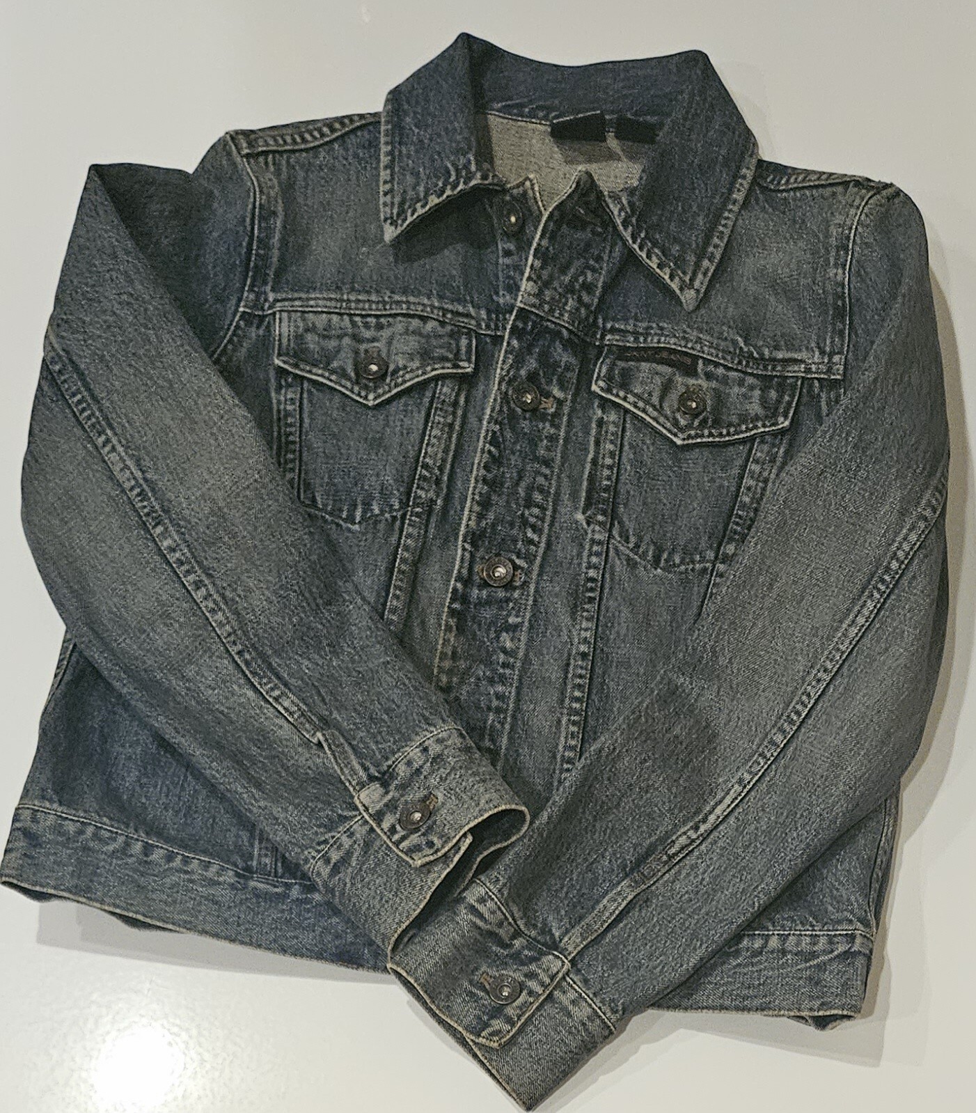 2000'S GAP STRETCH Denim Jacket (Women's Size S) cotton blue type Vintage Second Hand