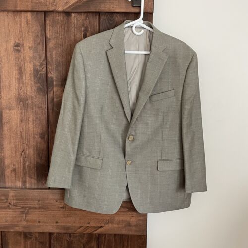 Ralph Lauren Men Sportscoat Blazer Jacket 44S Silk Wool Brown Taupe Lined - Picture 1 of 14