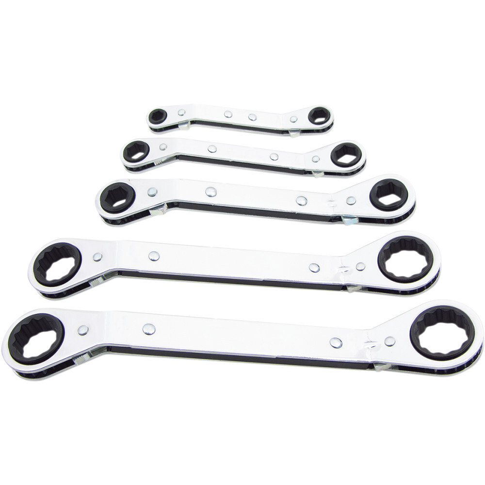 Lang Tools Ratcheting Wrench Set - SAE Angled 25 - Set of 5 | ROW