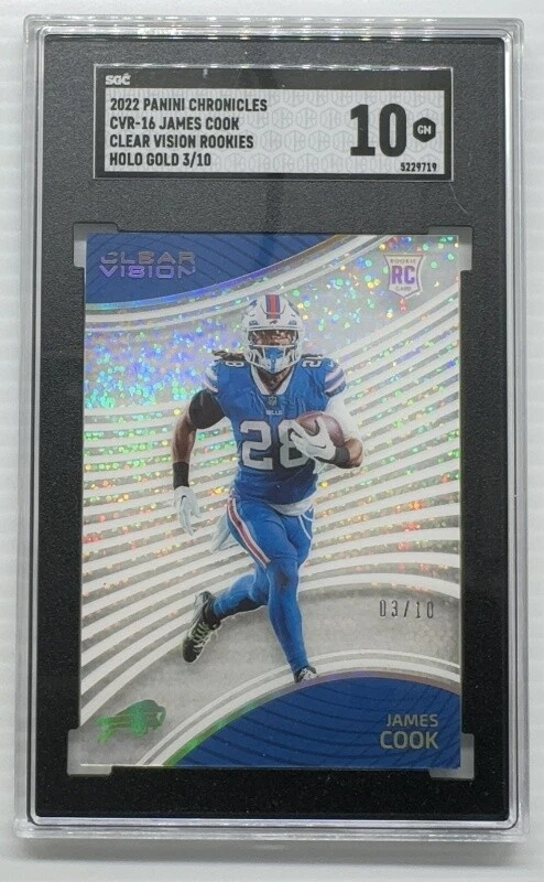 James Cook Panini Chronicles Clear Vision Rookies #CVR16 Holo Gold