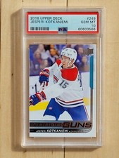 2018-19 Upper Deck Jesperi Kotkaniemi Young Guns PSA 10 Gem Mint Rookie RC #249