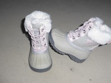 OSHKOSH B'GOSH GIRLS ASPEN WINTER SNOW BOOTS TODDLER SIZE 5 FAUX FUR LINING