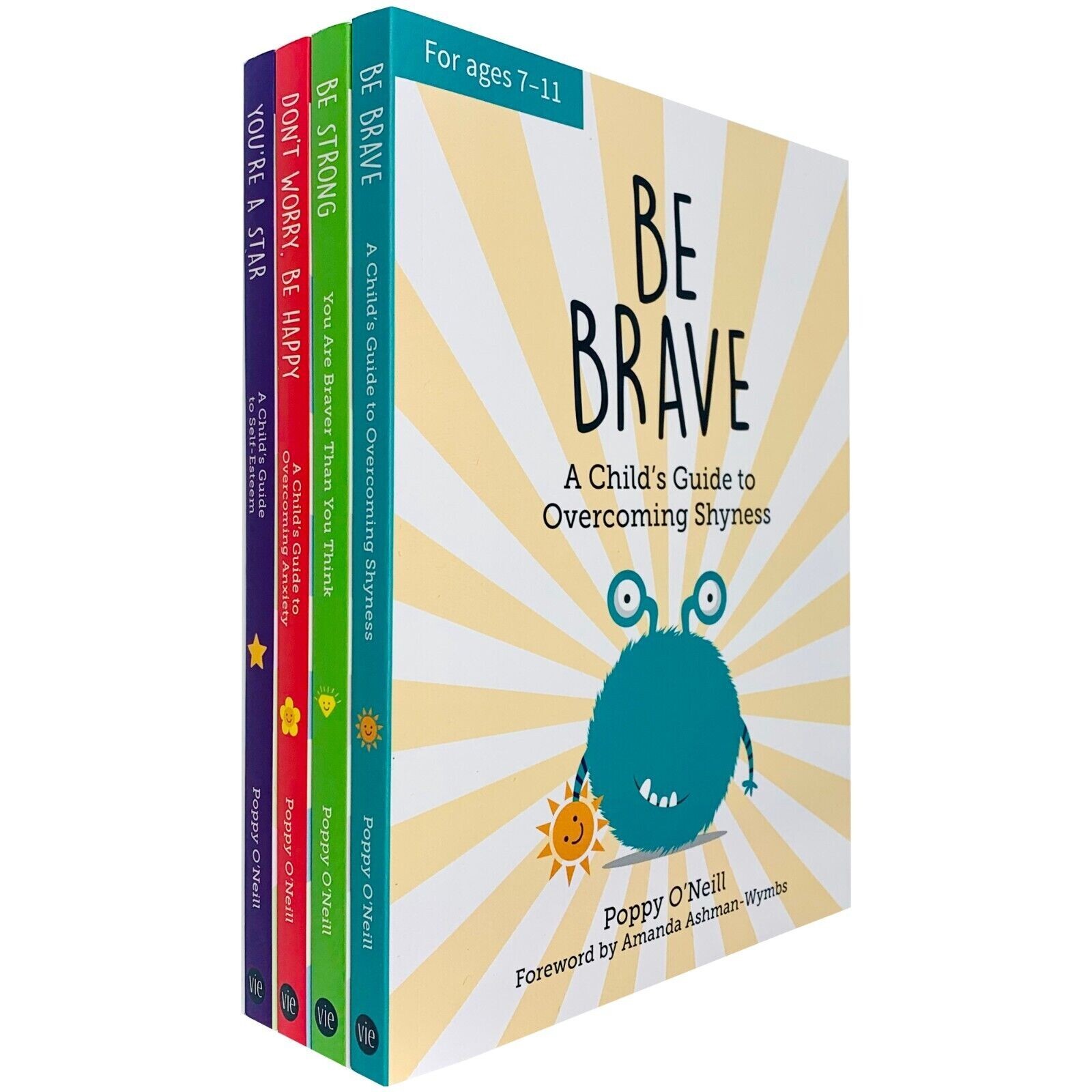 Poppy O'Neill 4 Books Collection Set Be Happy, Be Strong,Be Brave,Don't Worry