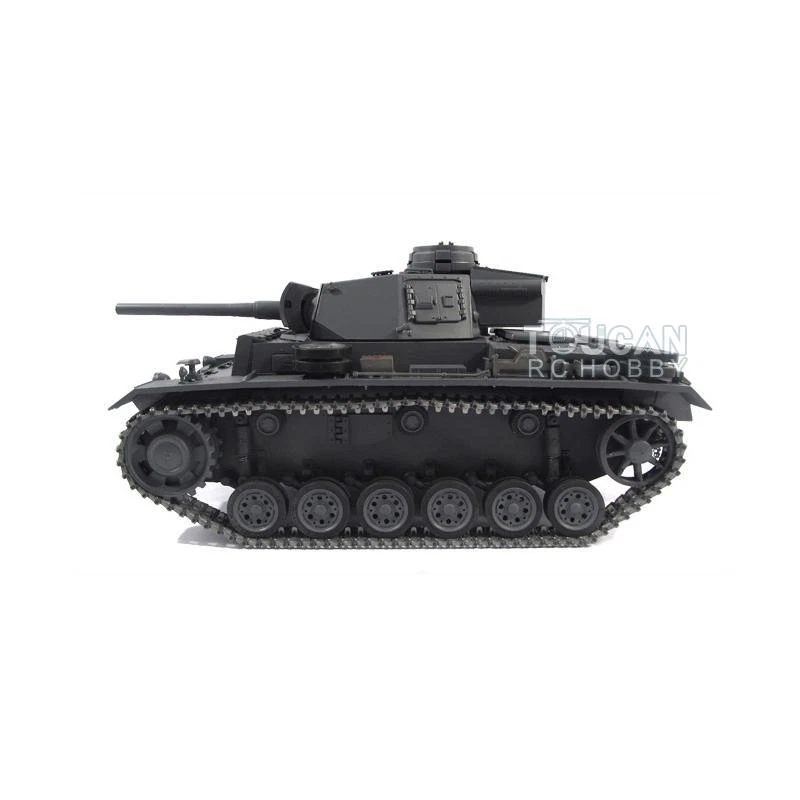 1/16 Mato Almost Full Metal Panzer III RC RTR Tank BB Shooting Pellet Gray Model - Image 2 of 4