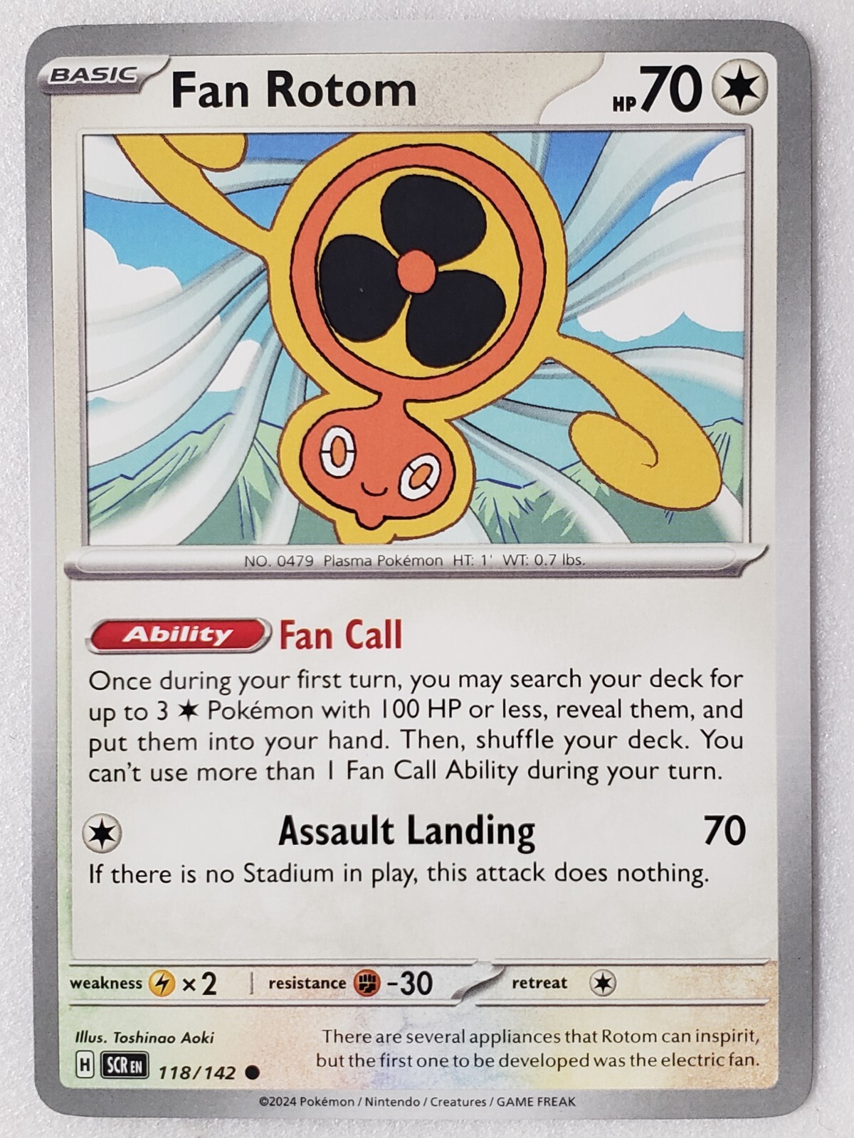 Fan Rotom 118/142 NM / M - Stellar Crown Pokemon Card - $2 Combined Shipping