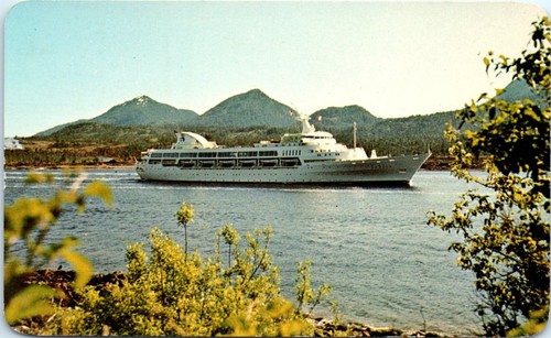 Alaska Postkarte AK Luxus Kreuzfahrtschiff in Alaskan Waters Princess Cruises Boot - Bild 1 von 2