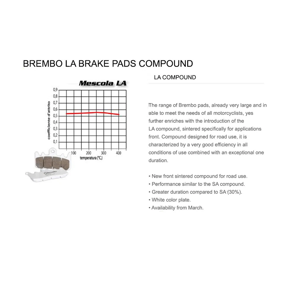 Pastillas de freno delanteras Brembo LA para Husaberg FC 550 2001 > 2008 Foto 3 de 3