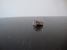 VINTAGE 1980s RETRO MOD 3 LAYER WAVE RING STERLING SILVER STAMPED 925 SZ 5