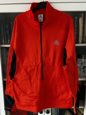 Nike Acg Oregon Polartec Top Orange/Rot Größe L Brandneu 