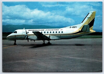 Aviation Postcard Birmingham Executive Airlines Saab Fairchild 340A G-BSFI EZ12
