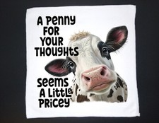 Funny Dish towel, 12x12, FREE ship, hand towel, bath, choice, cow, humor