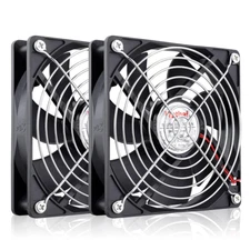 120mm X 25mm Brushless Dc Cooler Case Cooling Fan 12v 2pin 2 Pack