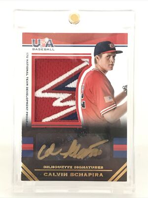 2017 PANINI USA STARS & STRIPES BASEBALL  Calvin Schapira RC  AUTO PATCH #5/5