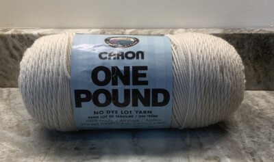 Caron One Pound Yarn Off White 100% Acrylic Worsted Weight 4 Ply No Dye Lot
