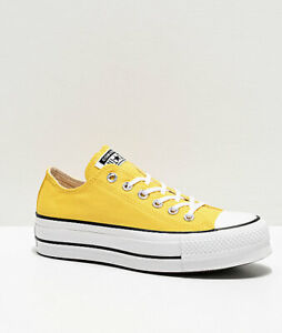yellow white converse