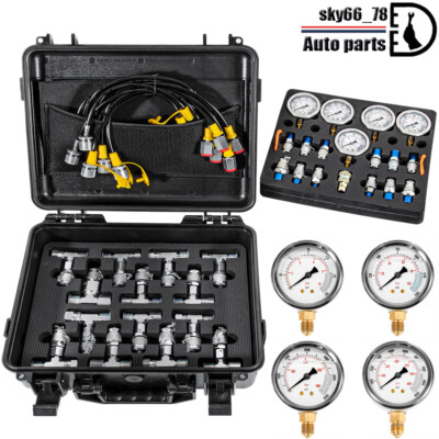 #ad For Caterpillar Hydraulic Pressure Test Kit 5Gauge 5Hose 13Coupling 14Connector $269.99