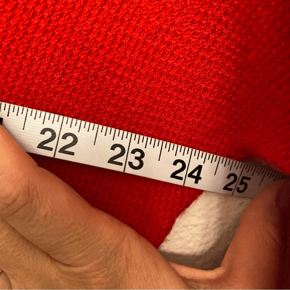 Suéter feminino Tahari 100% extra fino lã merino vermelho gola V tamanho grande -Pequeno - Imagem 4 de 4