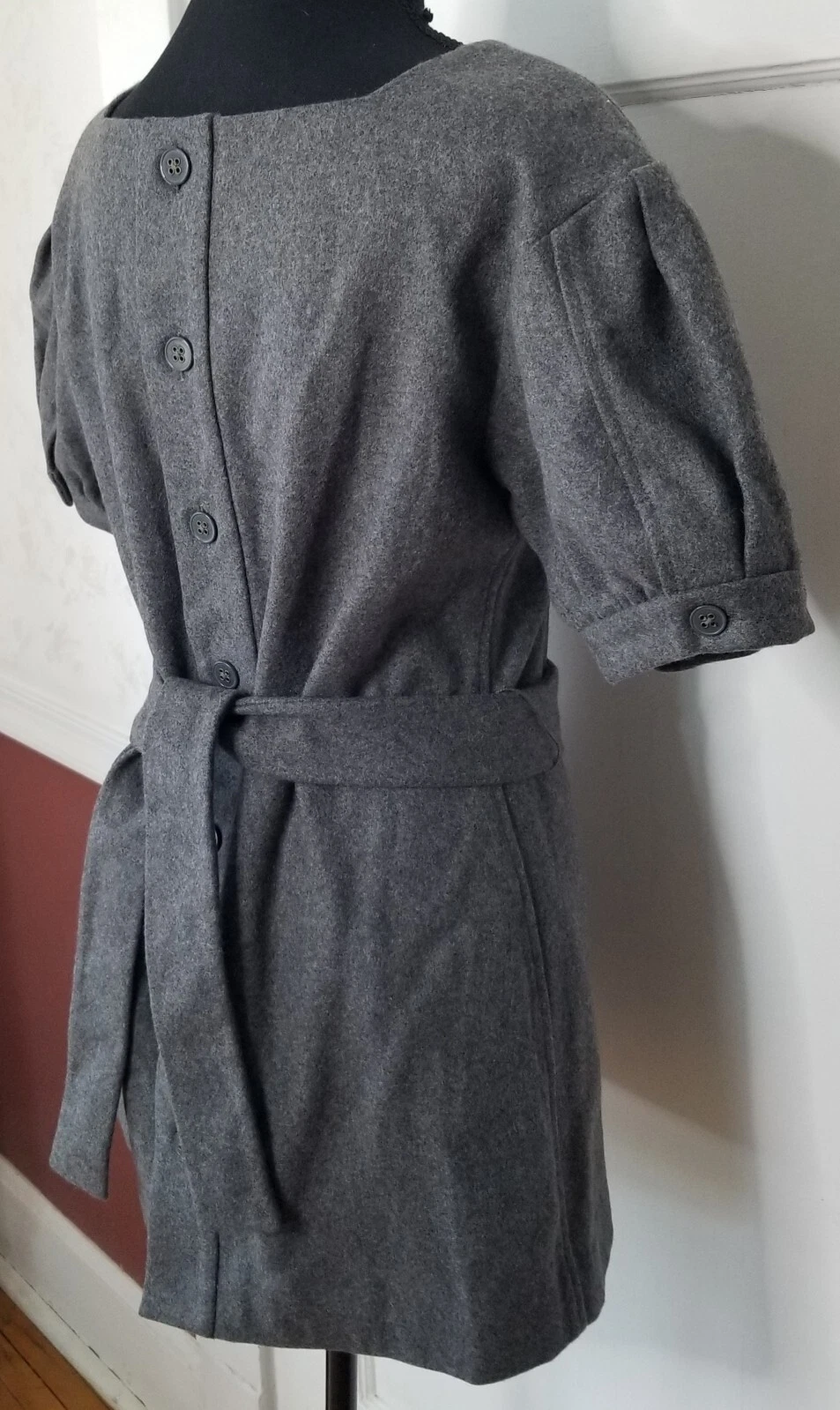 UNDERCOVER Body by Victoria taglia 4 minidress lana Victoria's Secret grigio completamente foderato mai indossato