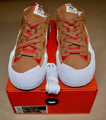 Size 8 - Nike sacai x Blazer Low British Tan Mens  New In Box