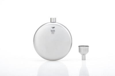 Keith Titanium Ti9302 Round Flask with Funnel - 5.0 fl oz (Shipped from USA)