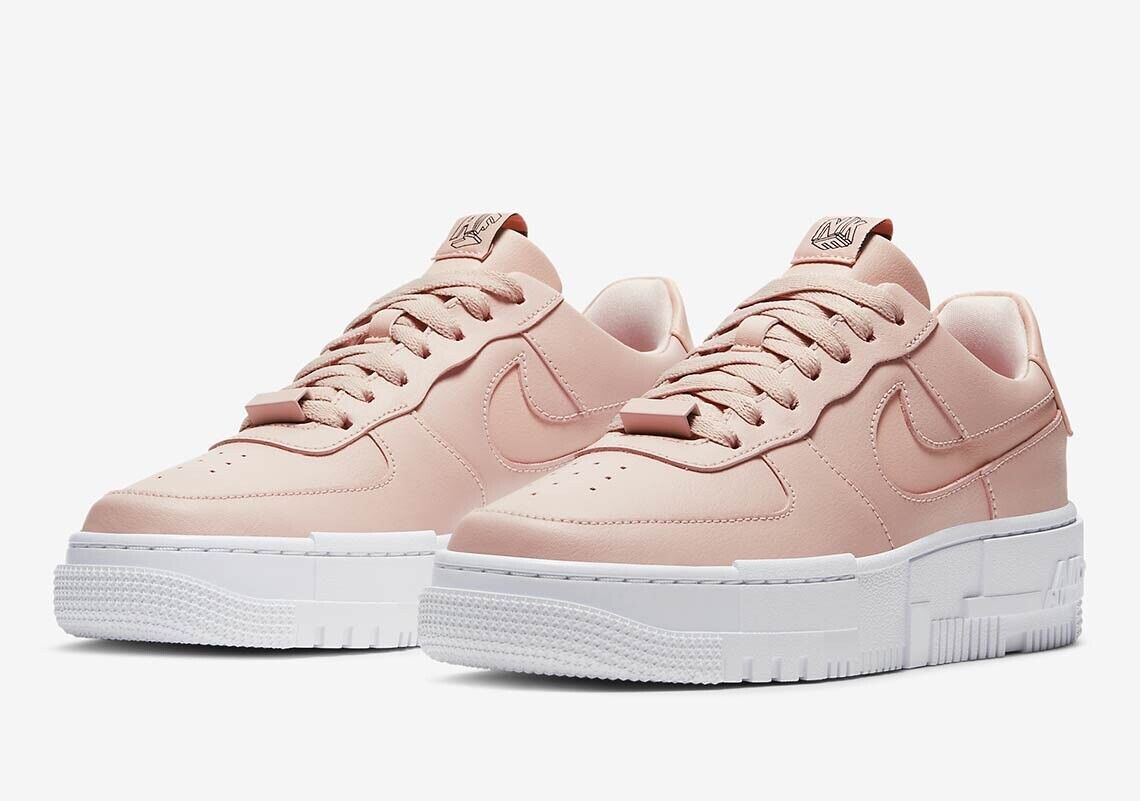 Pensioneret leje Politisk Nike Air Force 1 AF1 Pixel Beige Pink White CK6649-200 Women's 6W NEW | eBay