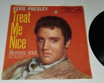 ELVIS PRESLEY JAILHOUSE ROCK TREAT ME NICE 45 7