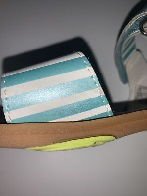 Umi Girls Sz 11.5 Shoes Alize Sandals Kids Light Blue Striped | eBay